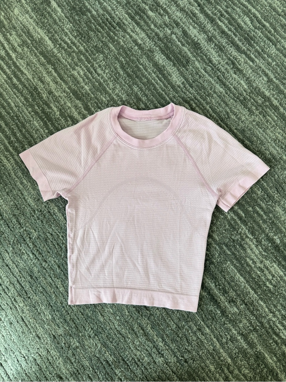 lululemon Swiftly Tech Cropped Short Sleeve 2.0 – Meadowsweet Pink – Size 0